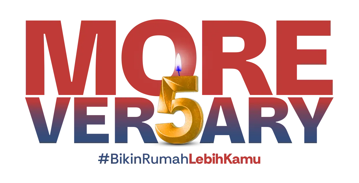 Logo ulang tahun More Furniture ke-5